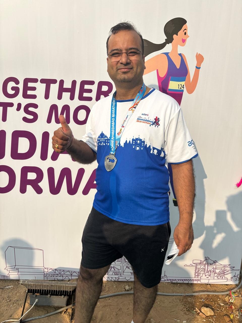 Sandeep Jain at the Adani Ahmedabad Marathon