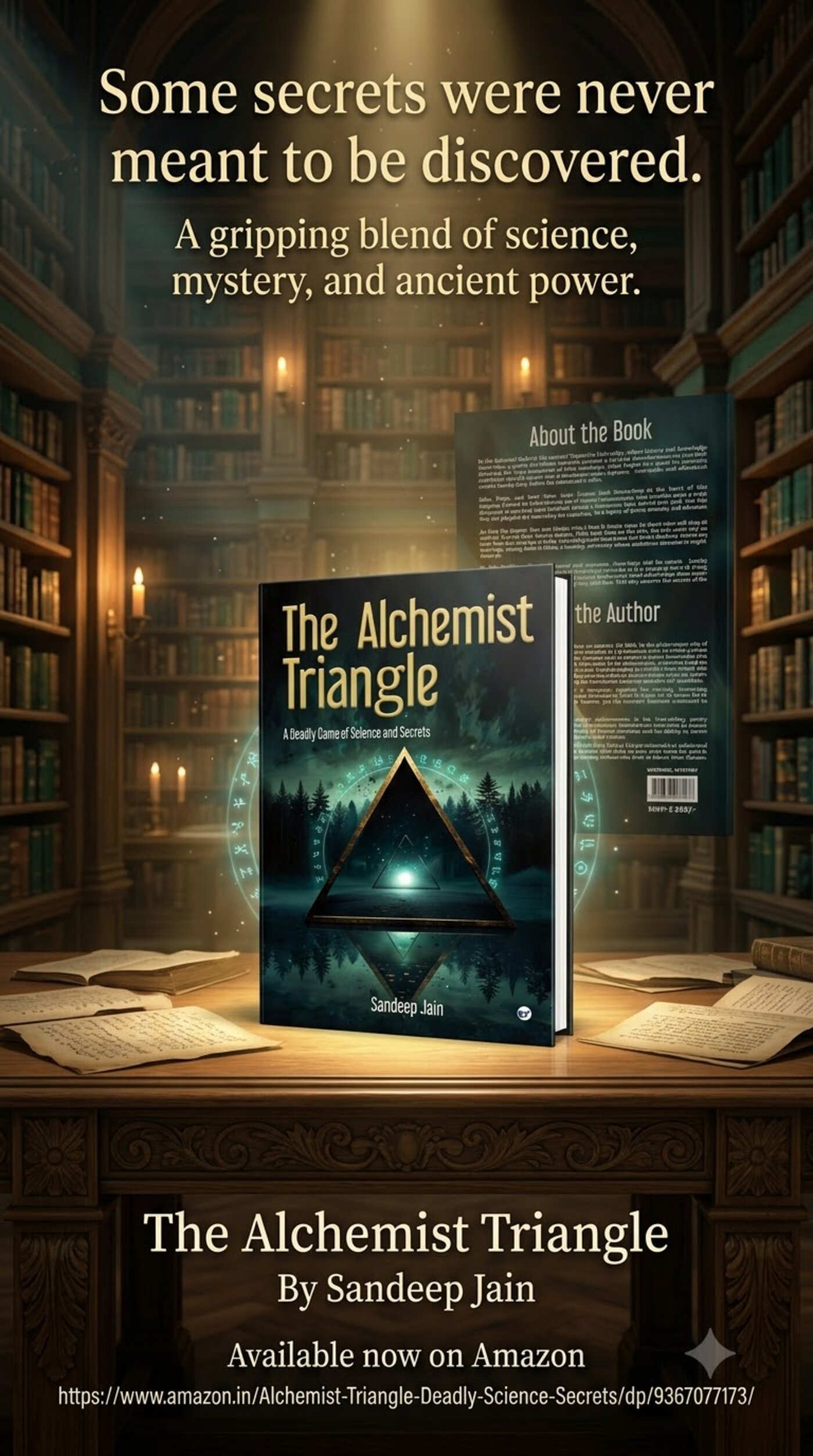 The Alchemist Triangle book stack