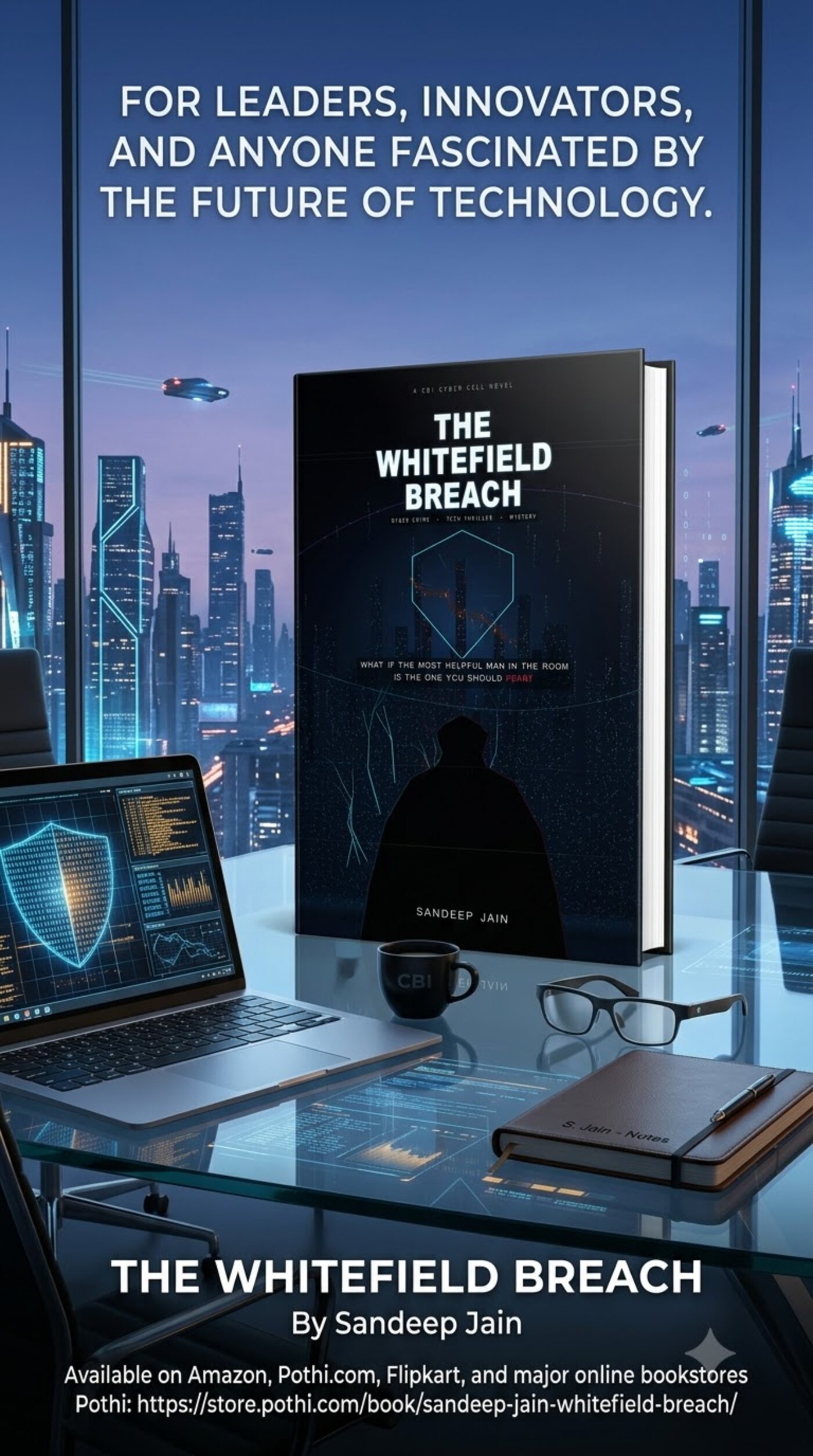 The Whitefield Breach promotional artwork, city skyline