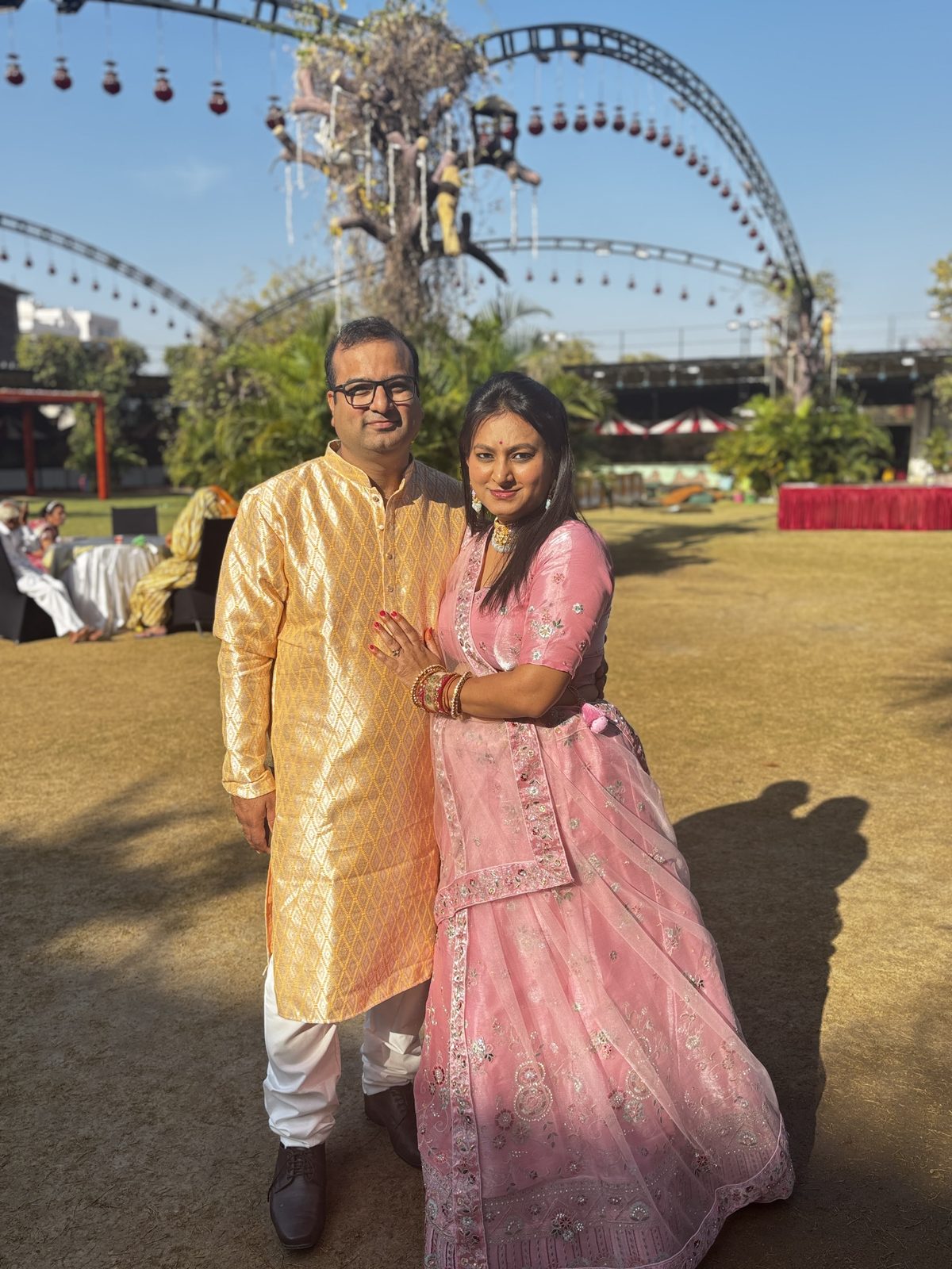 Sandeep Jain with family at a festive celebration