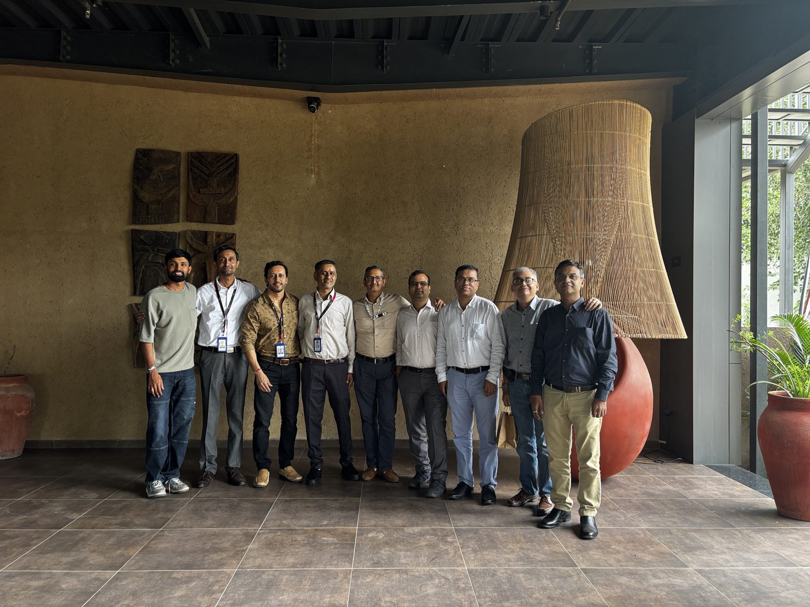 Sandeep Jain with a group of colleagues and friends