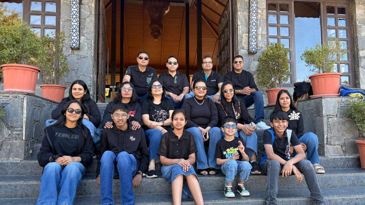 Sandeep Jain with extended family on a trip