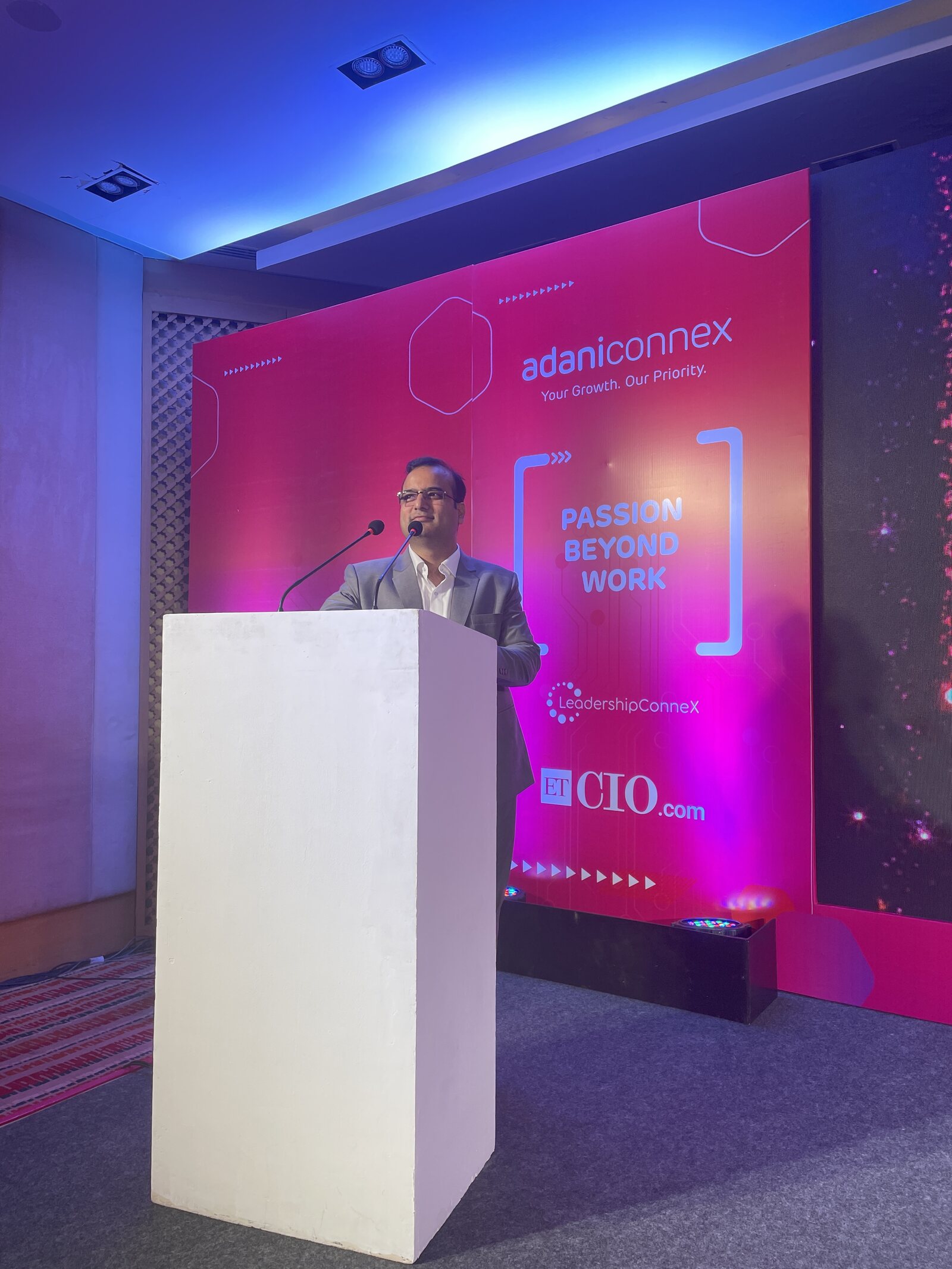 Sandeep Jain speaking at AdaniConneX Passion Beyond Work